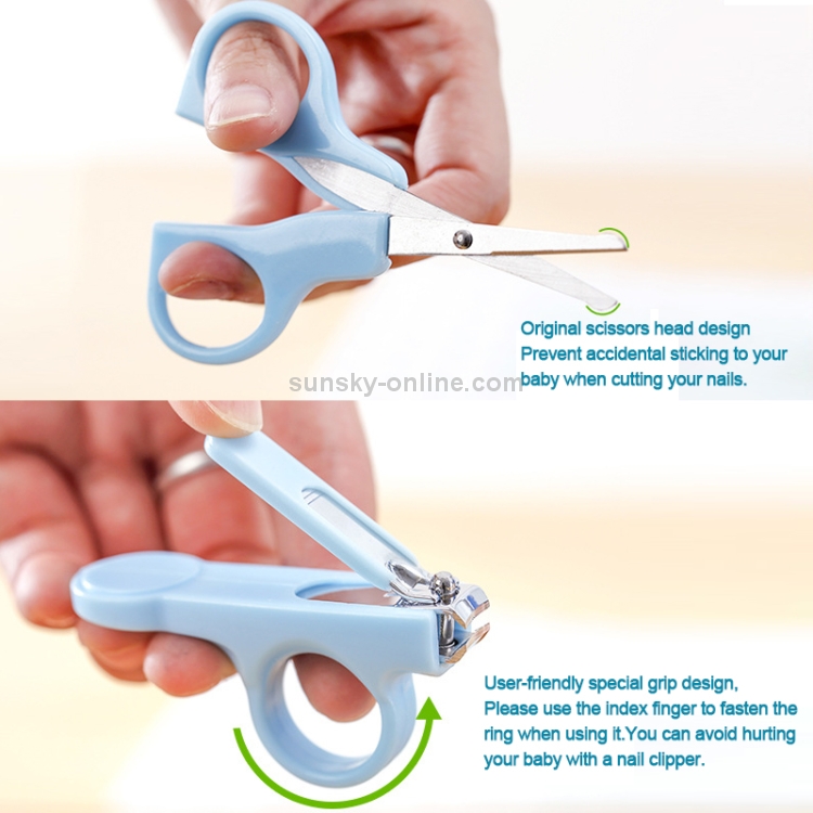 Baby Nail Scissors with Nail Clippers in a 2 in 1 Kit – Very Easy, Gentle, and Safe Nail Care for Newborns