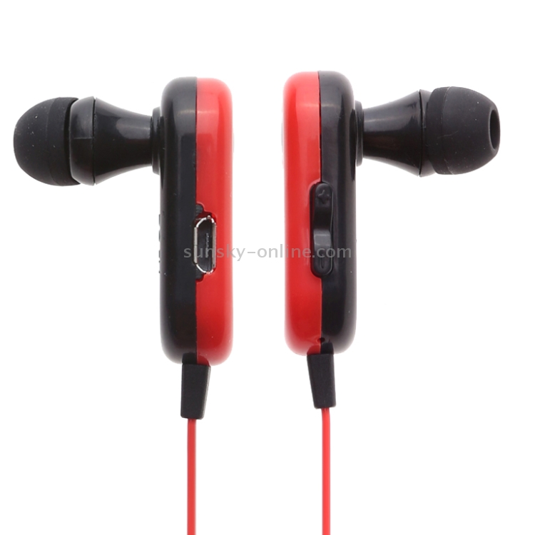 Flat Cable Design Bluetooth 3.0 Stereo Hands-Free Sporty In-Ear Earphone