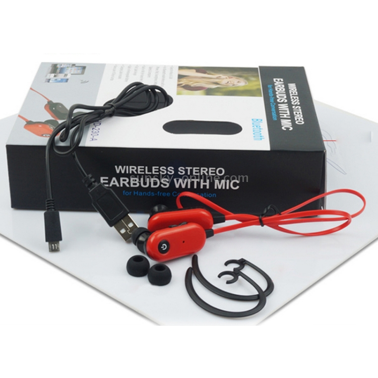 Flat Cable Design Bluetooth 3.0 Stereo Hands-Free Sporty In-Ear Earphone