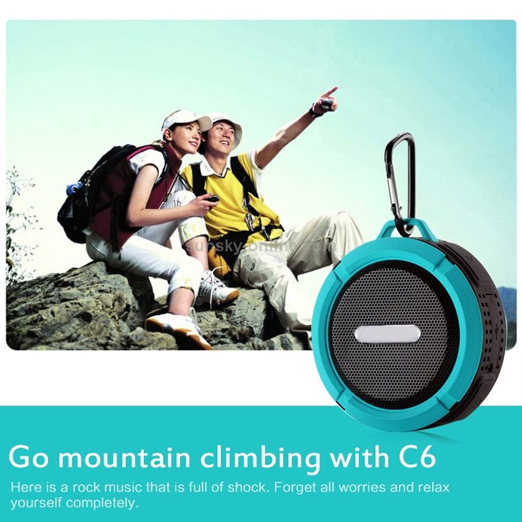 C6 Outdoor Waterproof Bluetooth Speaker with Suction, Support Hands-free Calling(Orange)