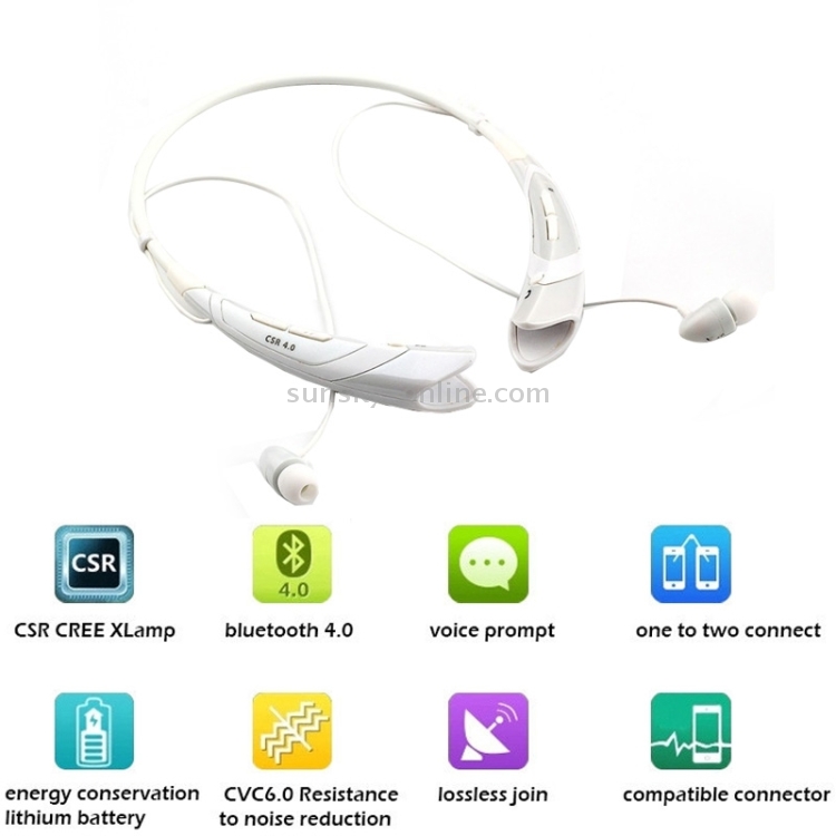HBS-760 Neckband Earsets  Bluetooth V4.0 HandFree Sports Stereo Headset(Gold)