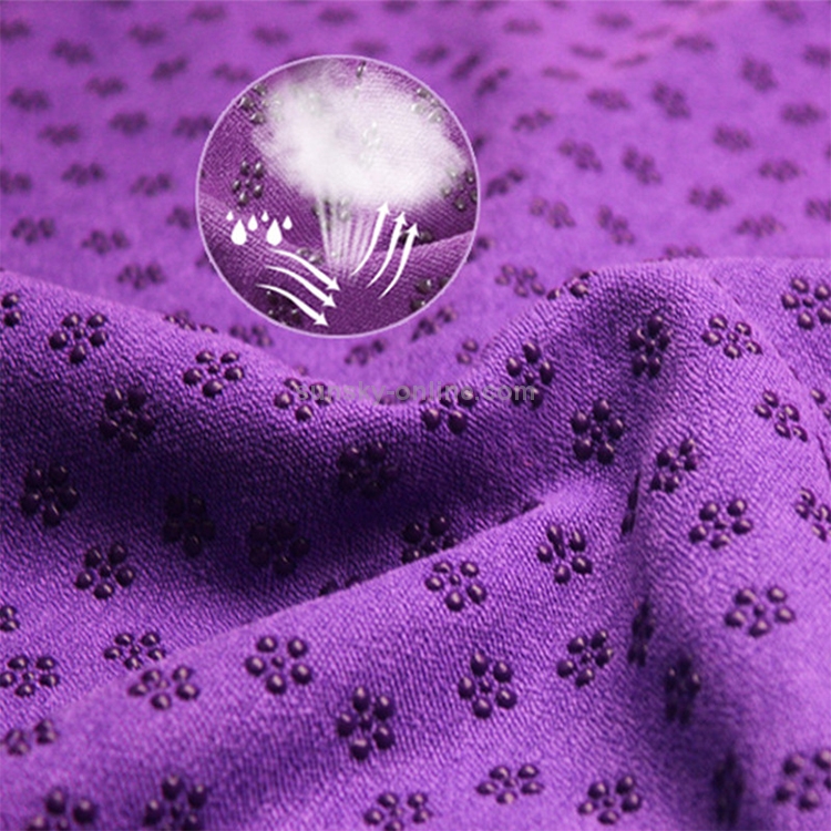 Coperta yoga antiscivolo ispessita in microfibra Tappetino yoga lavabile  lungo, consegna a colori casuali