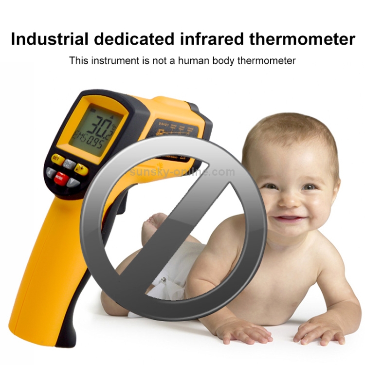 Infrared Thermometer, Temperature Range 50 900 Degrees Celsius(Yellow)