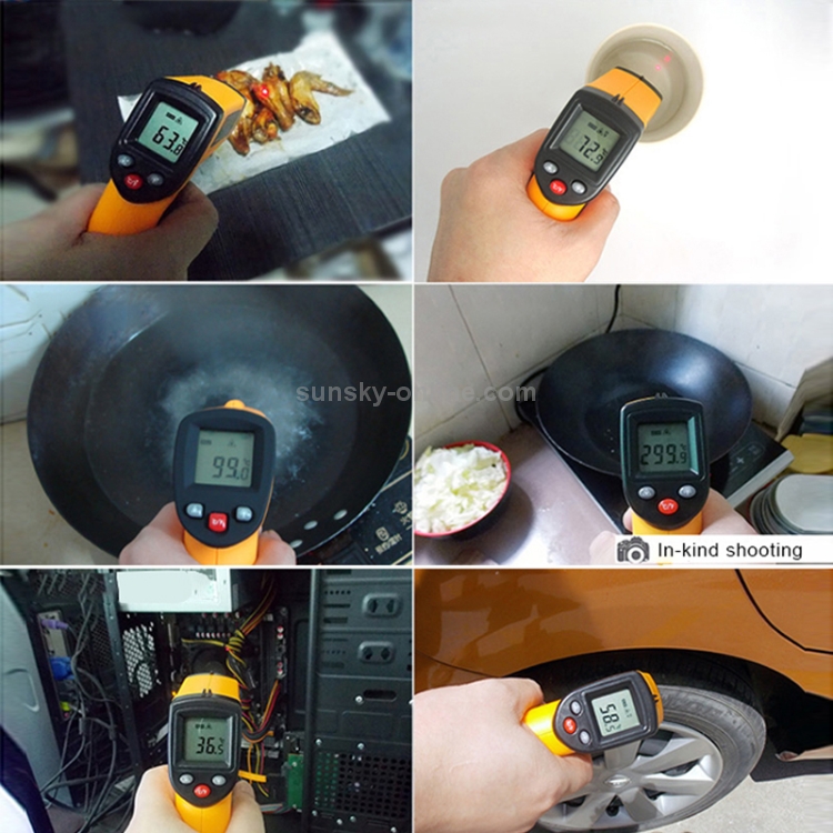 Infrared Thermometer, Temperature Range 50 900 Degrees Celsius(Yellow)