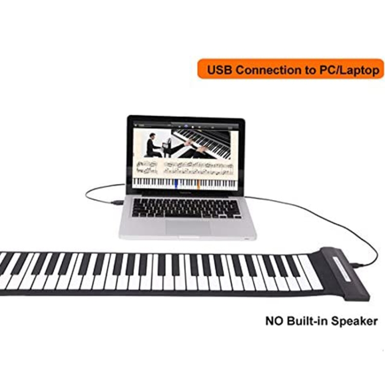 Piano à clavier électrique pliable et Flexible, 88 touches, avec