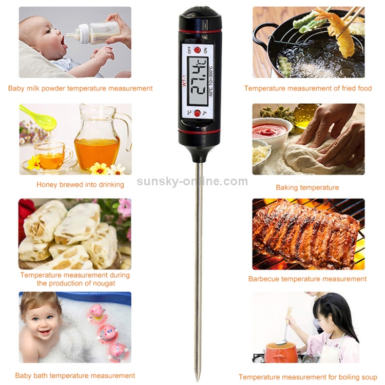 1pc Tp300 Electronic Food Thermometer For Grill, Oven, Baking, Measuring  Water, Oil, Milk Temperature