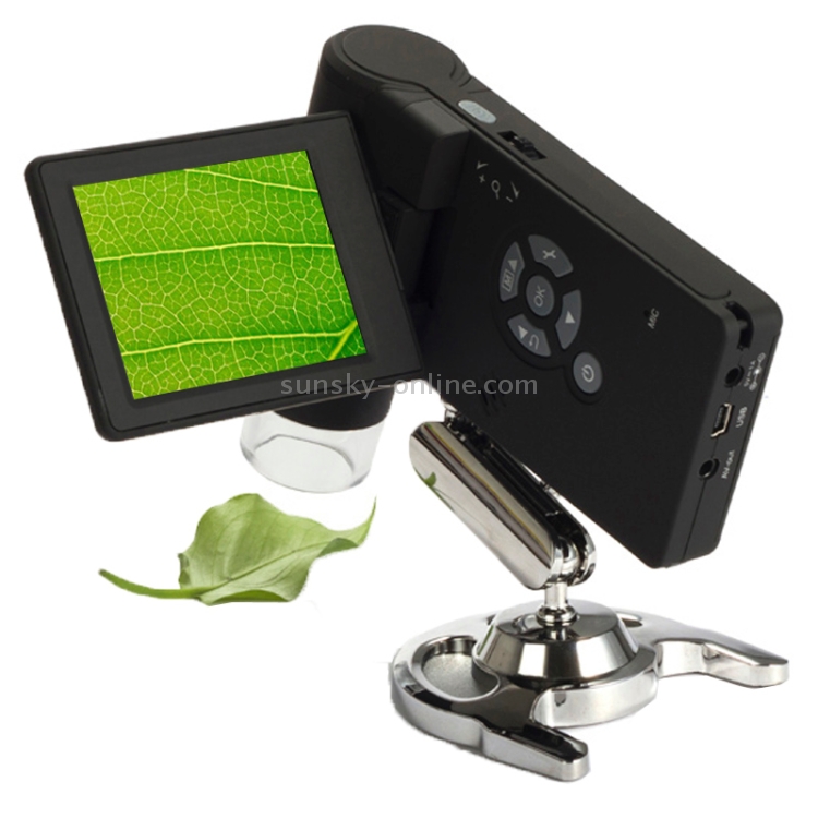 Microscopio digital de mano LCD 500X 5 megapíxeles de 3 pulgadas con 8 LED (DMS-039M) - 1