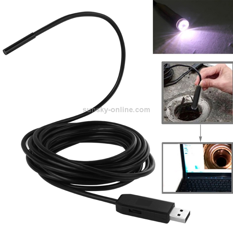 USB Endoscope, 20M Endoscope Portable 5.5mm HD 3 en 1 Caméra avec