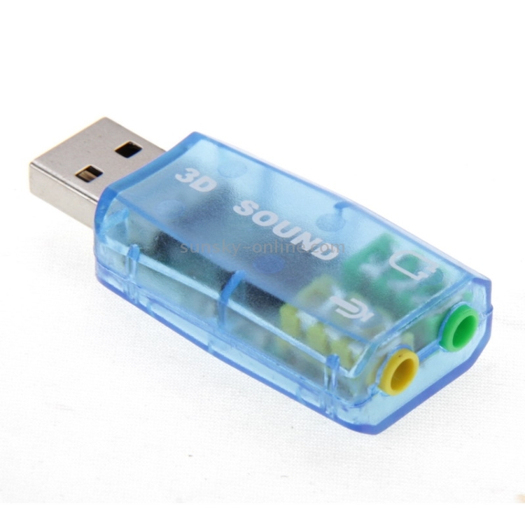 Adaptador de tarjeta de sonido externa USB DSP 5.1 Canal mono (entrega aleatoria de colores) - 1
