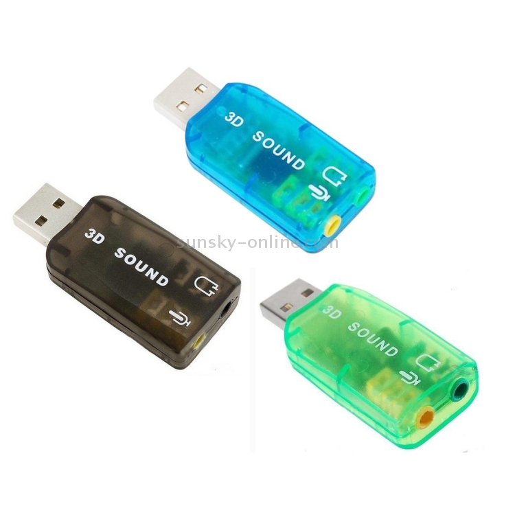 Adaptador de tarjeta de sonido externa USB DSP 5.1 Canal mono (entrega aleatoria de colores) - 4