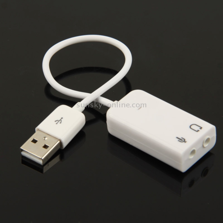 Adaptador de sonido USB de 7.1 canales (blanco) - 2