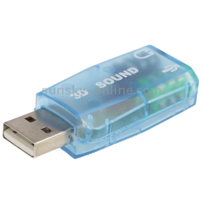 Adaptador de tarjeta de sonido externa USB DSP 5.1 Canal mono (azul) - 2