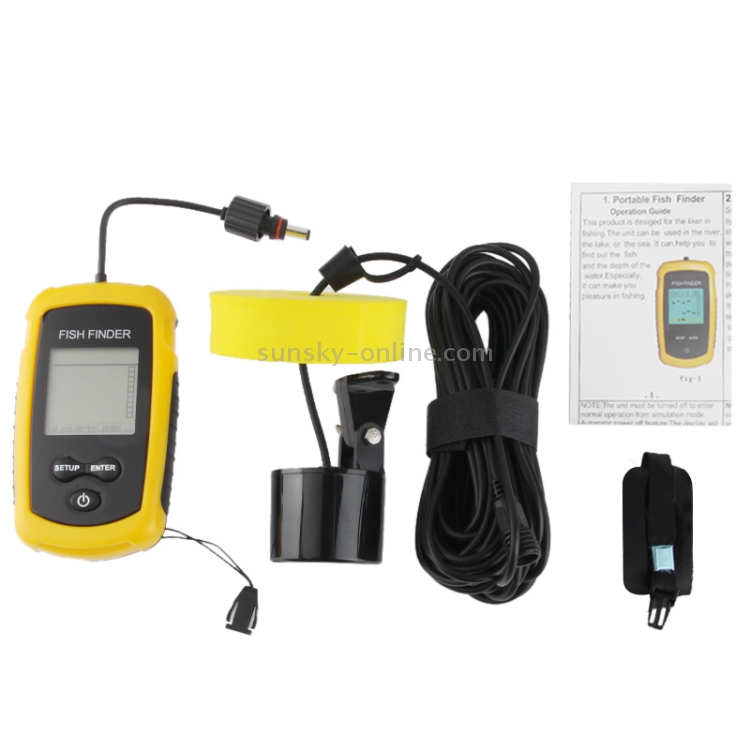 Portable Fish Finder with 2.0 inch Display, Depth Readings From