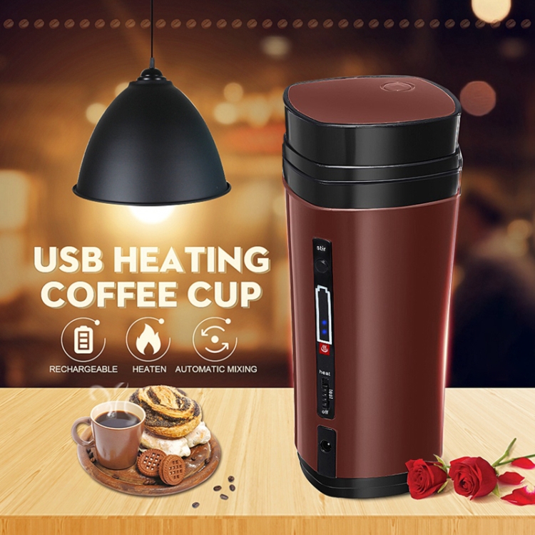 USB Rechargeable Heating Self Stirring Auto Mixing Tea Coffee Cup