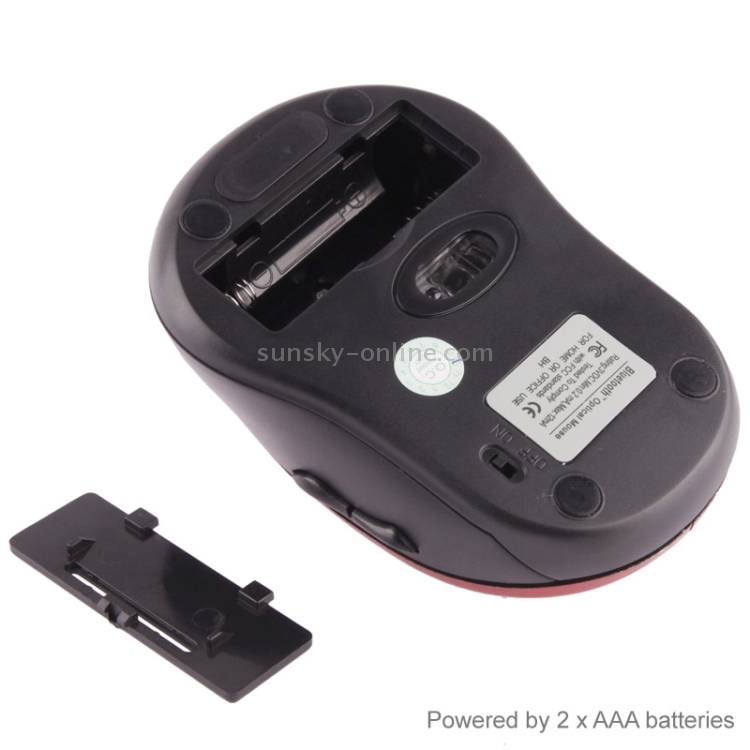 Ratón óptico Bluetooth 3.0, distancia de trabajo: 10 m (rojo) - 4