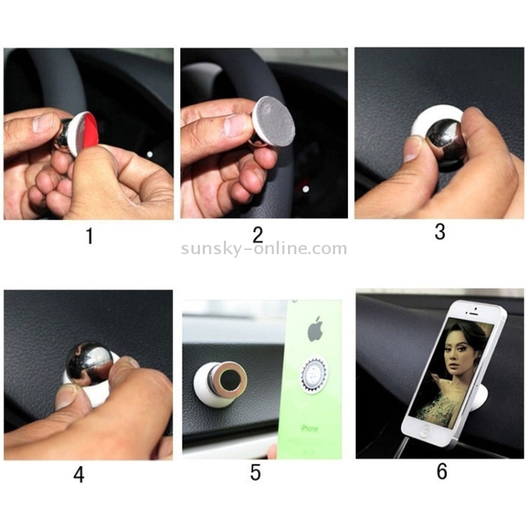 Magnet 360 Degree Rotating Mini Car Mount Metal Holder Kit