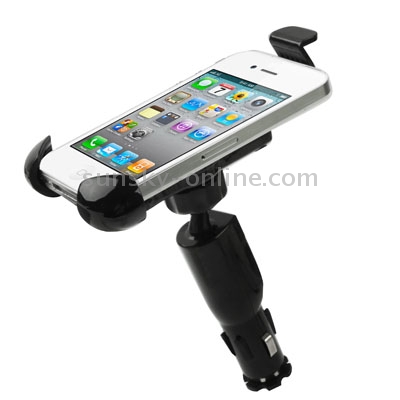 Universal Car Mount with 5V / 1.5A USB Charger for Galaxy S III / i9300 / iPhone 4 & 4S / 3GS / Smart Phone, Support 360 Degree Rotation, Height: 108-135mm(Black) Universal Car Mount with 5V / 1.5A USB Charger for Galaxy S III / i9300 / iPhone 4 & 4S / 3GS / Smart Phone, Support 360 Degree Rotation, Height: 108-135mm(Black)