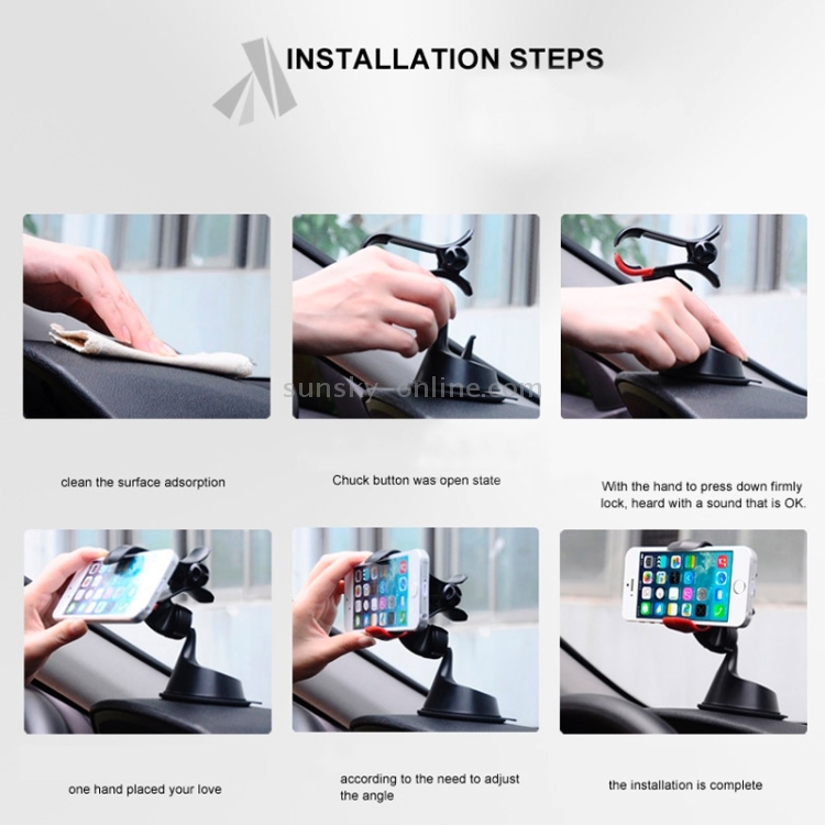 Universal 360 Degree Rotation Suction Cup Car Holder / Desktop Stand for iPhone and Other Mobile Phones / MP4 / PDA(Black) Universal 360 Degree Rotation Suction Cup Car Holder / Desktop Stand for iPhone and Other Mobile Phones / MP4 / PDA(Black)