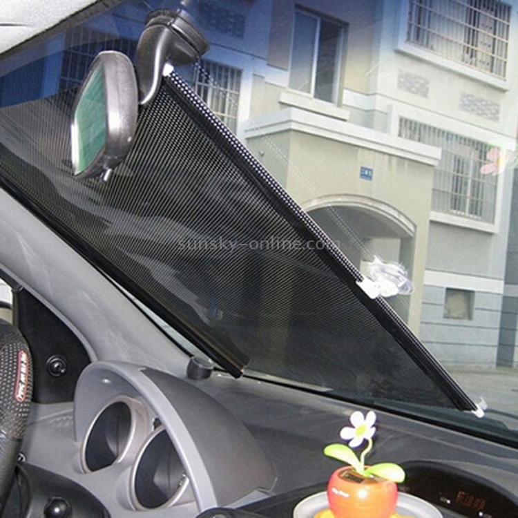 Pare-soleil de fenêtre de voiture rétractable pour pare-brise avant  d'automobile, taille: 125 cm x 58 cm, livraison de couleur aléatoire