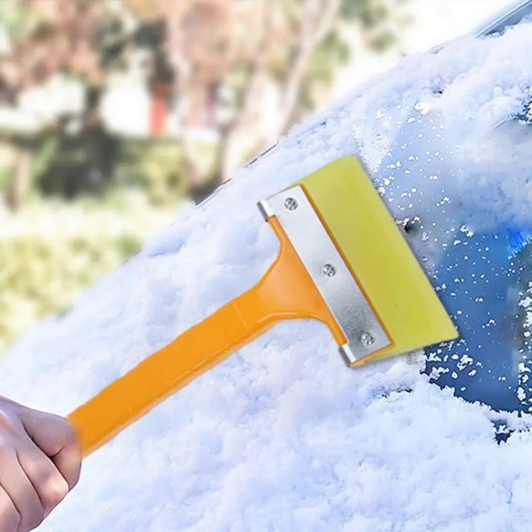 Autozubehör Auto Schneebürste Schneeschaufel Reinigungsschaber (gelb)