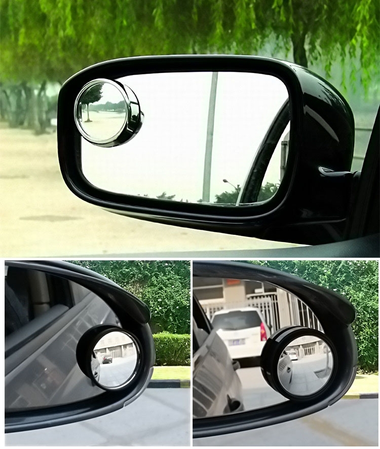 2 PCS SY-022 Car Vehicle Mirror Blind Spot Rear View Small Round Mirror, Diameter: about 5.6cm(Black) - 3