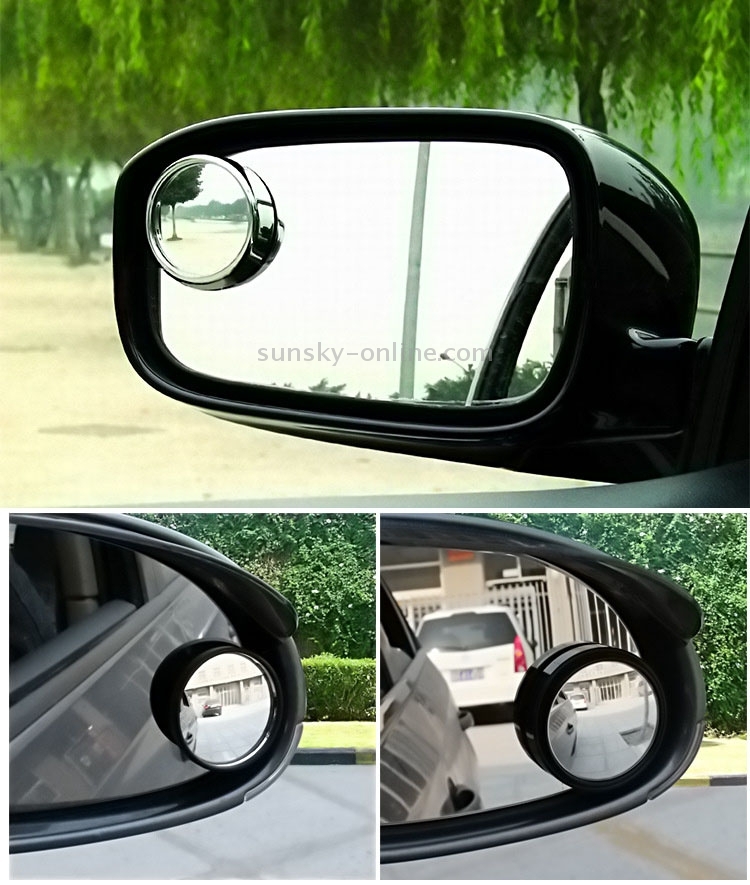 2 PCS SY-022 Car Vehicle Mirror Blind Spot Rear View Small Round Mirror, Diameter: about 5.6cm(Black) - 4