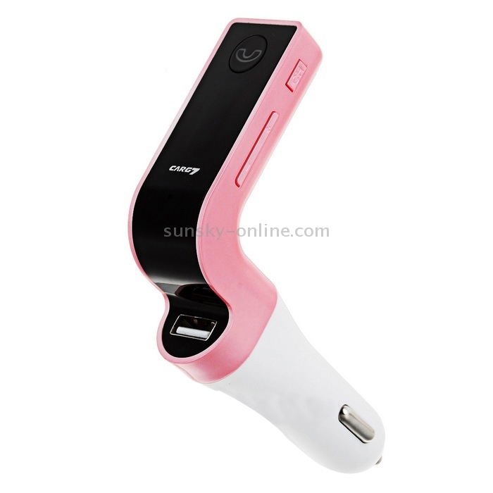 Multifunctional Bluetooth Car Charger with Car Full Frequency FM Transmitter / Stereo MP3 Player for iPhone 6s & 6s Plus, Galaxy Note 5 & S6 Edge+, and Most Bluetooth Mobile Devices(Pink) Multifunctional Bluetooth Car Charger with Car Full Frequency FM Transmitter / Stereo MP3 Player for iPhone 6s & 6s Plus, Galaxy Note 5 & S6 Edge+, and Most Bluetooth Mobile Devices(Pink)
