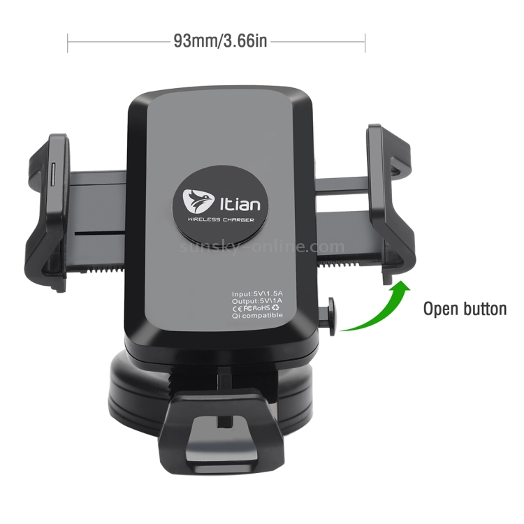 Itian C1+ 360 Degree Rotatable Universal Car Cup & Air Vent Mount Holder Stand with Qi Standard Wireless Charger Itian C1+ 360 Degree Rotatable Universal Car Cup & Air Vent Mount Holder Stand with Qi Standard Wireless Charger