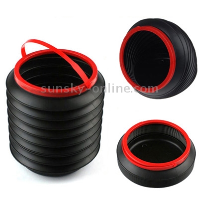 Contenedor plegable mágico para coche 4L, tamaño de pliegue: 18 x 18 x 6,5 cm (negro) - 1