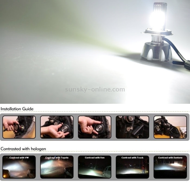 Lampe halogène de phare de voiture PEGASUS H7, lumière blanche chaude de  1800 lumens, 12V / 100W