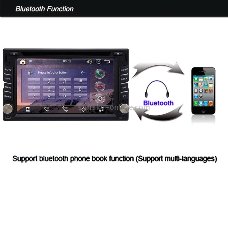 Rungrace 7.0 pouces Windows CE 6.0 TFT écran lecteur DVD de voiture intégré  au tableau de