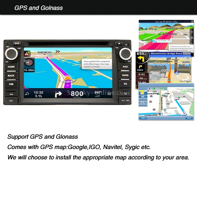 Rungrace 6.2 pouces Android 4.2 multi-touch écran capacitif lecteur DVD de  voiture intégré au tableau de bord pour TOYOTA avec WiFi / GPS / RDS / IPOD  / Bluetooth / ATV