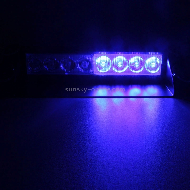 Lampe Flash stroboscopique bleue à 12 LED pour voiture, 1 pièce