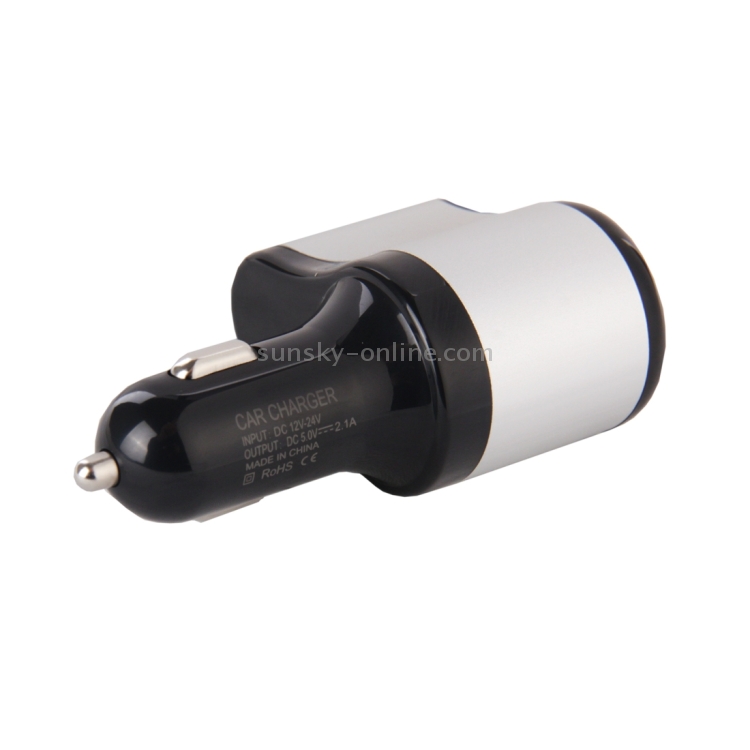 3 in 1 Hi-speed 5V 3.1A Car Charger with Dual USB HUB Ports and Single Cigarette Socket for iPhone & iPod & iPad & Tablets & Samsung & Sony & LG & Nokia & PSP & MP4 & MP3 & GPS(Black + Silver) 3 in 1 Hi-speed 5V 3.1A Car Charger with Dual USB HUB Ports and Single Cigarette Socket for iPhone & iPod & iPad & Tablets & Samsung & Sony & LG & Nokia & PSP & MP4 & MP3 & GPS(Black + Silver)