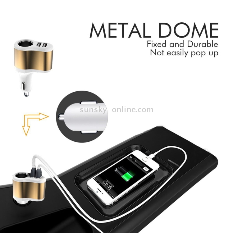 3 in 1 Hi-speed 5V 3.1A Car Charger with Dual USB HUB Ports and Single Cigarette Socket for iPhone & iPod & iPad & Tablets & Samsung & Sony & LG & Nokia & PSP & MP4 & MP3 & GPS(Black + Silver) 3 in 1 Hi-speed 5V 3.1A Car Charger with Dual USB HUB Ports and Single Cigarette Socket for iPhone & iPod & iPad & Tablets & Samsung & Sony & LG & Nokia & PSP & MP4 & MP3 & GPS(Black + Silver)