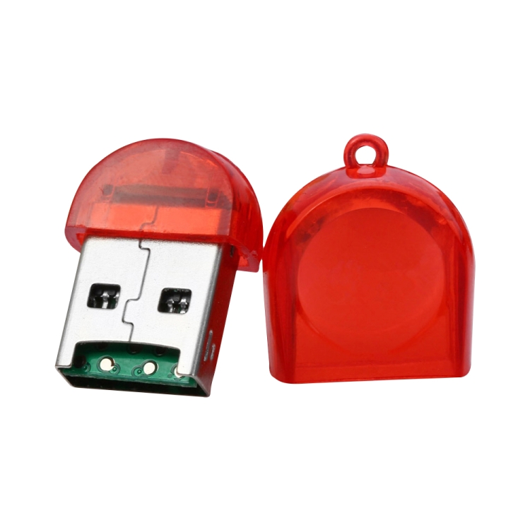 30 PCS Firefly Shape USB 2.0 TF Card Reader Random Color Delivery