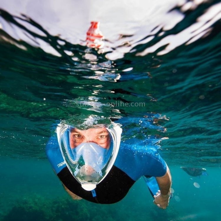 PULUZ I Version Équipement de plongée sous-marine Masque de plongée à sec  complet pour GoPro HERO5 / 4/3 + / 3/2/1, taille S / M (bleu)
