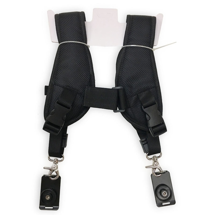 Camera Accessories Camera Accessories Safe & Fast Quick Double Shoulder Belt Strap for 2 Cameras DSLR Black QS-B 1/4