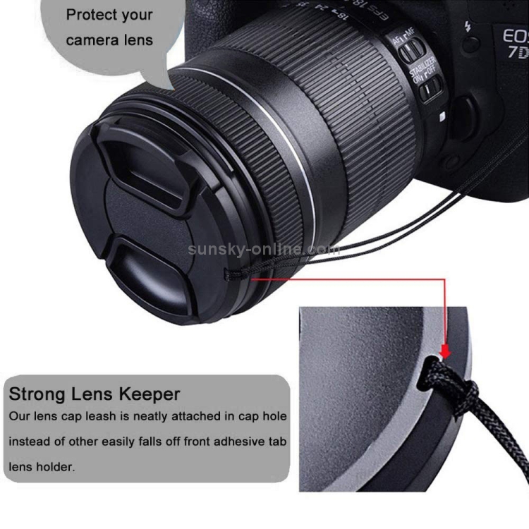 58mm Pro Center Pinch Snap-On Lens Cap with Keeper New for Camera from US Seller 