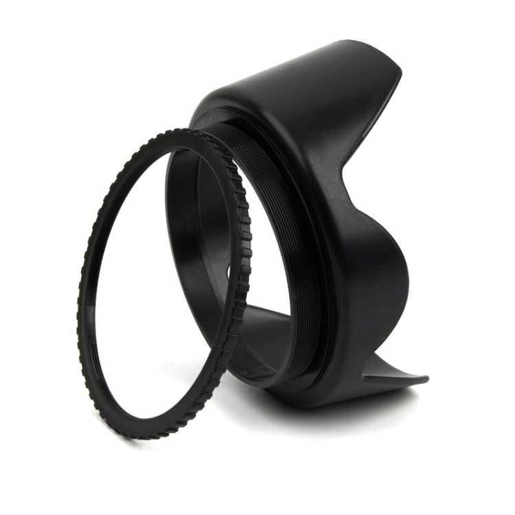 62mm Lens Hood for Cameras(Screw Mount)(Black)