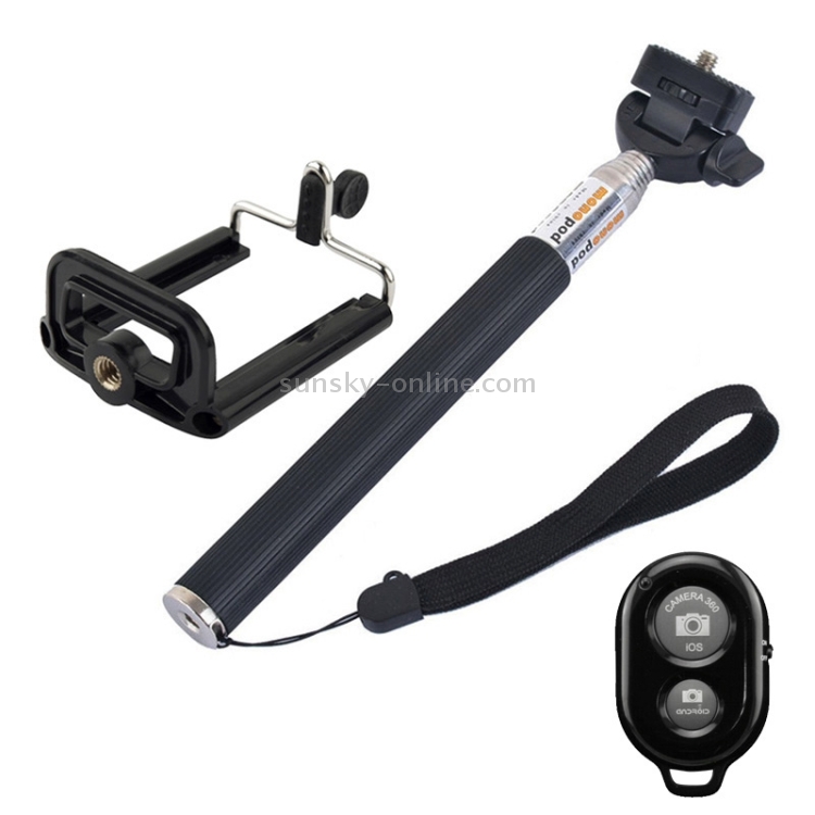 YKD-121 Extendable Handheld Selfie Monopod with Bluetooth Remote Shutter + Clip Holder Set for Mobile Phone YKD-121 Extendable Handheld Selfie Monopod with Bluetooth Remote Shutter + Clip Holder Set for Mobile Phone