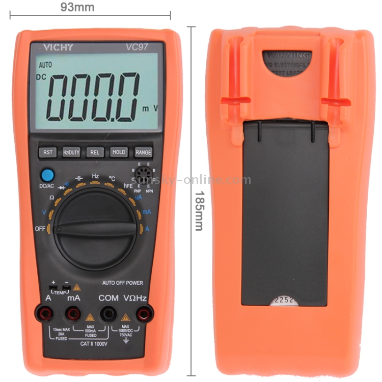 SUNSKY - VC-97 Auto Manual Digital Multimeter Thermometer 