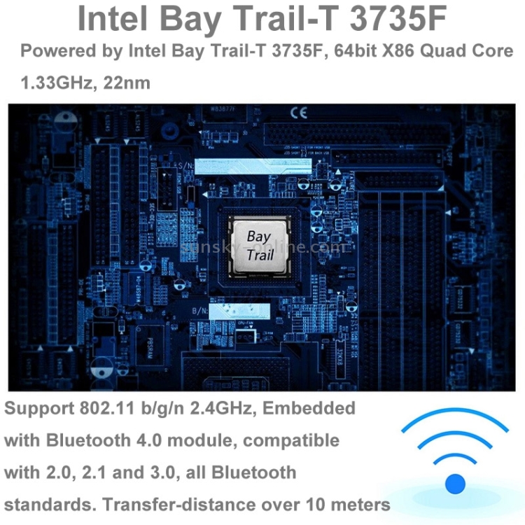 Tronsmart Ara IZ37 Dual Boot Windows 8.1 y Android 4.4 Mini PC, CPU: Intel Bay Trail-T Atom Z3735F Quad Core 1.33-1.83GHz, RAM: 2GB, ROM: 32GB, Soporte RJ45 / OTG / HDMI / Bluetooth / WiFi (Negro) - 8