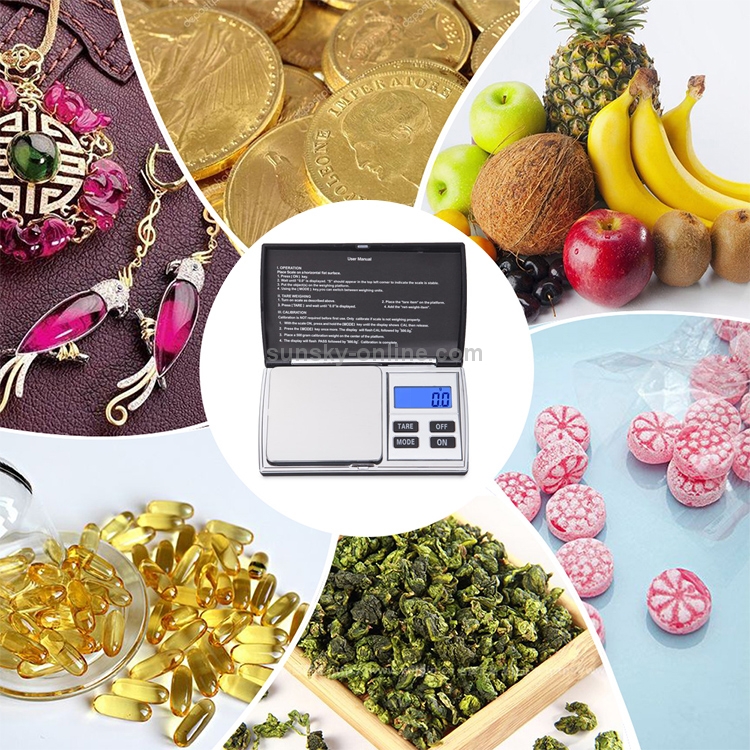 500g / 0.1g LCD Mini Pocket Digital Scale Balance Gram Electronic Scales UV  Resin Jewelry Making Tools Without Battery