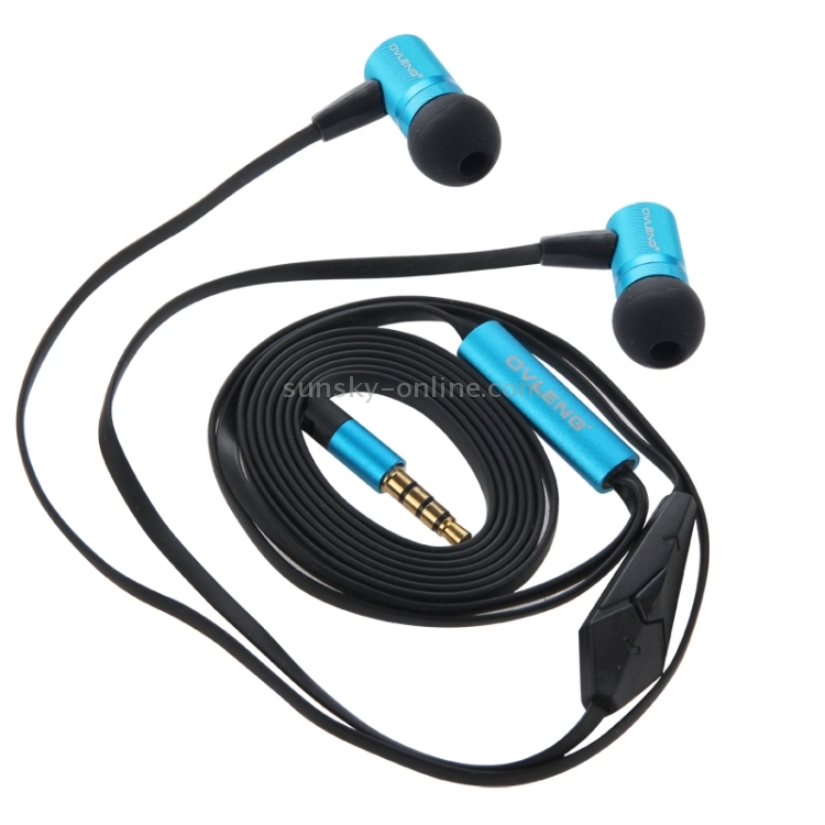OVLENG Stereo Hands-free Earphone with Mic, Length: 1.2m(Blue) OVLENG Stereo Hands-free Earphone with Mic, Length: 1.2m(Blue)
