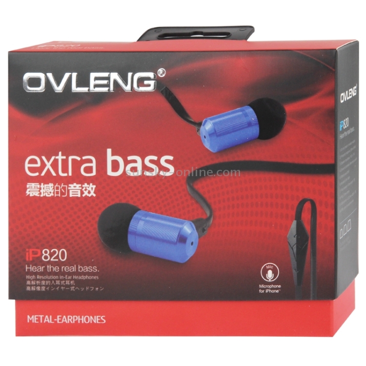 OVLENG Stereo Hands-free Earphone with Mic, Length: 1.2m(Blue) OVLENG Stereo Hands-free Earphone with Mic, Length: 1.2m(Blue)