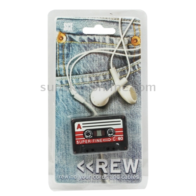 Unique Mini Cassette Tape Shaped Headset Cables Organizer/Winder (Random Color Delivery)(Red) Unique Mini Cassette Tape Shaped Headset Cables Organizer/Winder (Random Color Delivery)(Red)