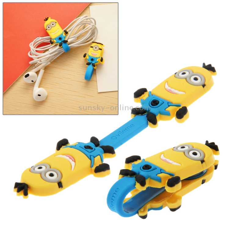 2 PCS Cute Despicable Me Minions Style Earphone Winders(Yellow) 2 PCS Cute Despicable Me Minions Style Earphone Winders(Yellow)