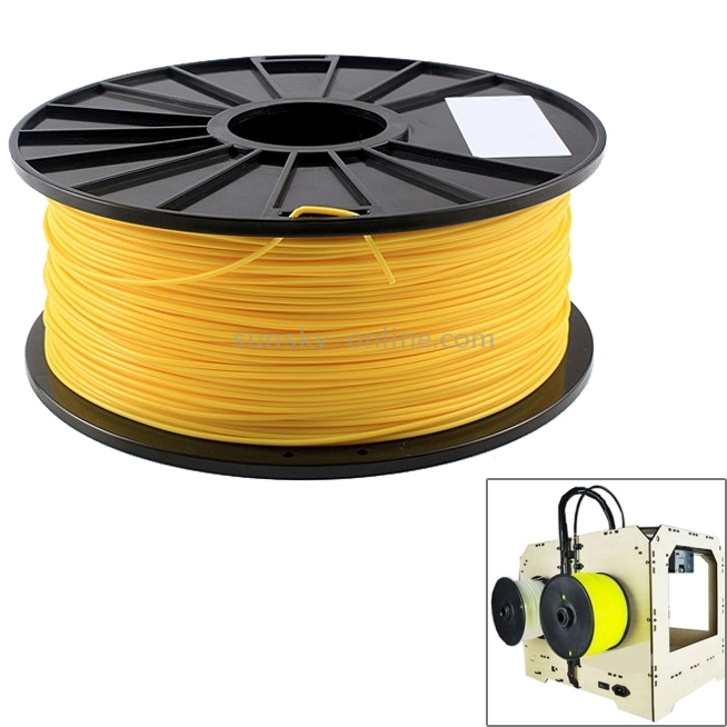 Filamenti per stampanti 3D fluorescenti PLA 3,0 mm, circa 115 m (giallo)