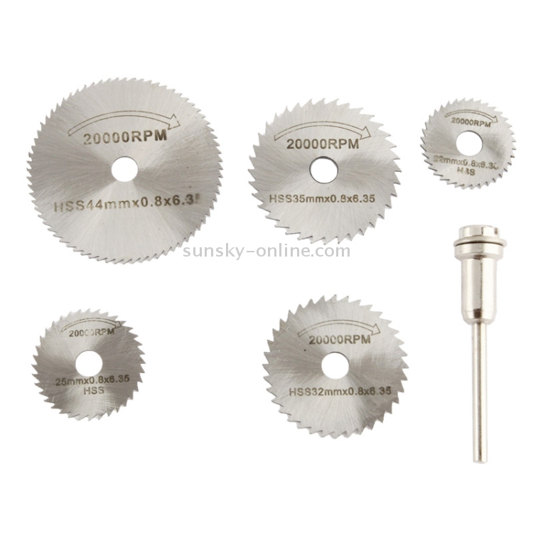 6pc HSS Saw Blades Lame De Scie HSS (7/8 inch, 1inch, 1-1/4inch, 1-1 ...